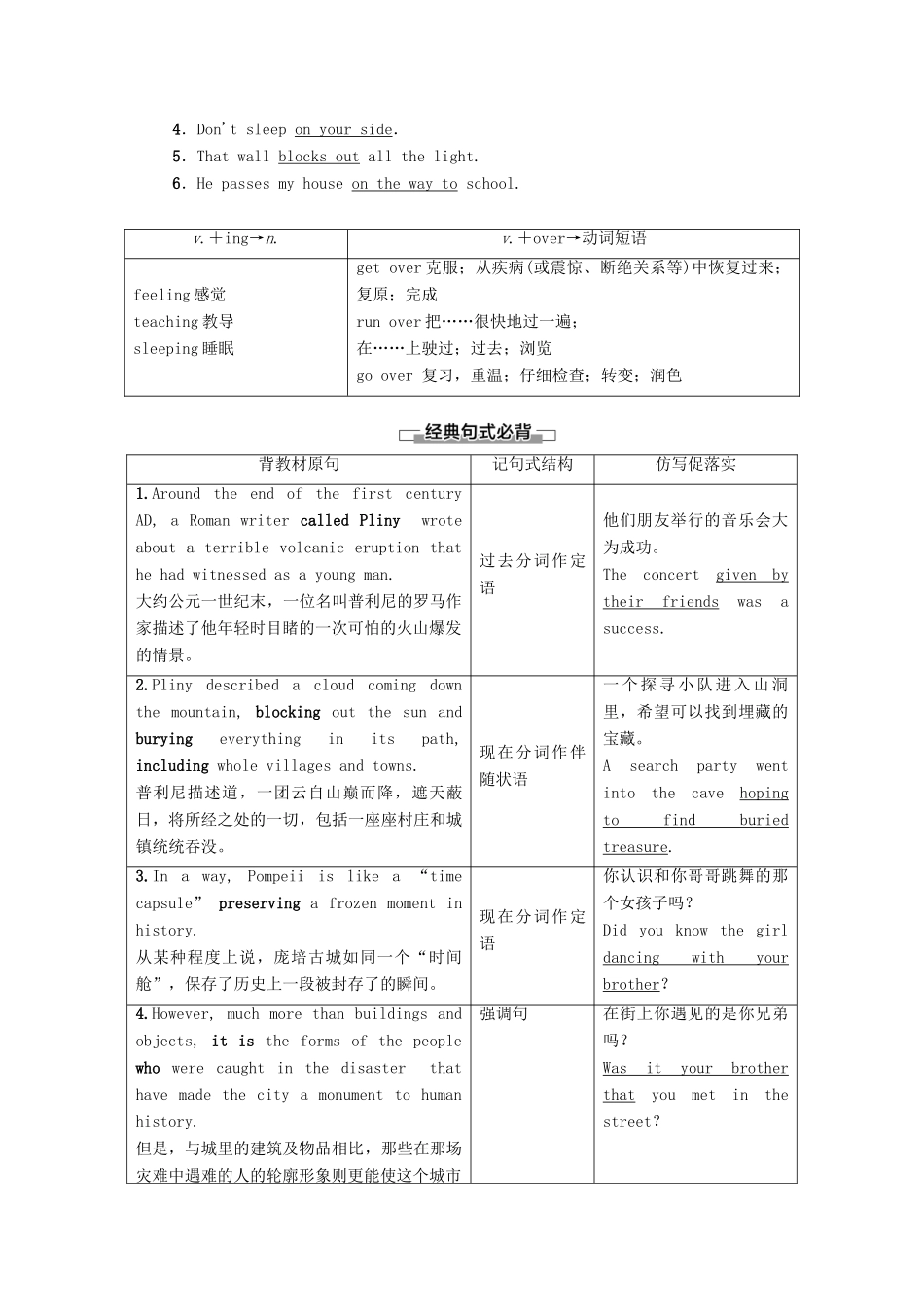 高中英语 Unit 16 Stories Section Ⅱ Language Points （Ⅰ）（Warm-up  Lesson 1）讲义 北师大版选修6-北师大版高二选修6英语教案_第2页