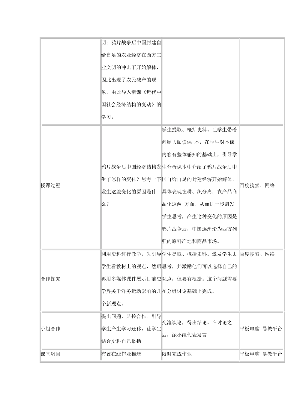 高中历史 第10课 近代中国社会经济结构的变动教案17 岳麓版必修2-岳麓版高一必修2历史教案_第3页