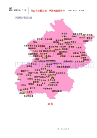 中国旅游景点地图大全