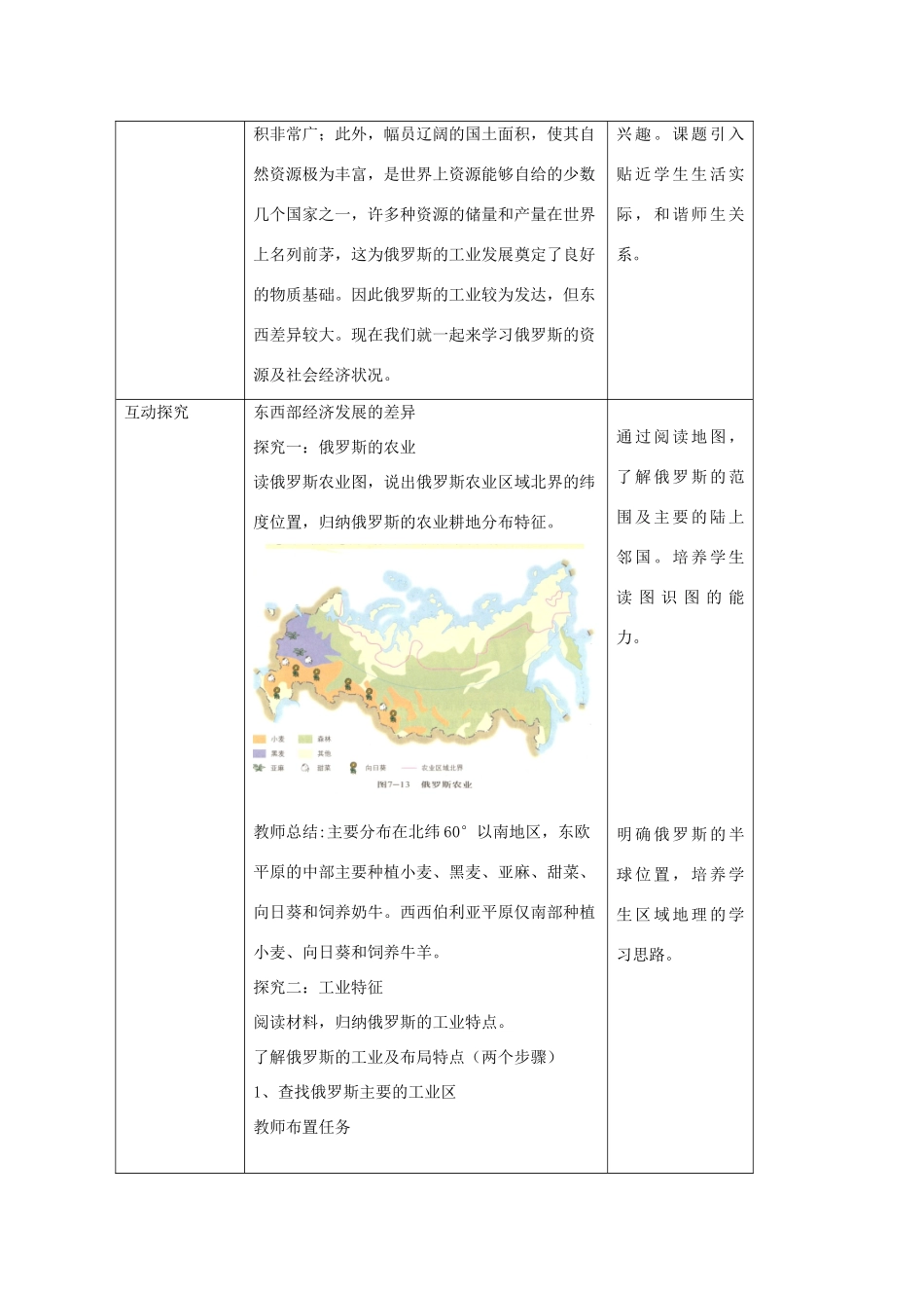 八年级地理下册 7.5俄罗斯教案2 中图版-中图版初中八年级下册地理教案_第2页
