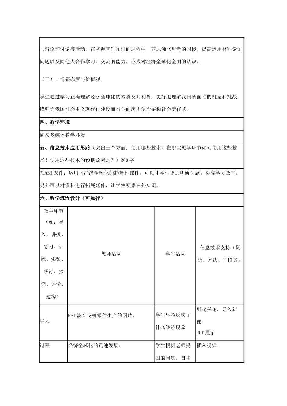 高中历史 第26课 经济全球化的趋势教案25 岳麓版必修2-岳麓版高一必修2历史教案_第2页