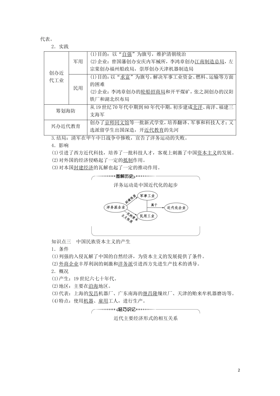 高中历史 第3单元 近代中国经济结构的变动与资本主义的曲折发展 第9课 近代中国经济结构的变动教师用书 新人教版必修2-新人教版高一必修2历史教案_第2页
