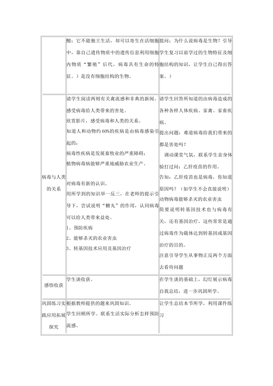 八年级生物上册 5.5 病毒教案4 （新版）新人教版_第3页