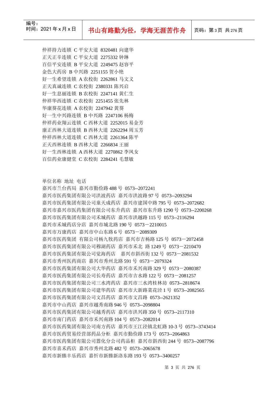 全国连锁药店大全_第3页