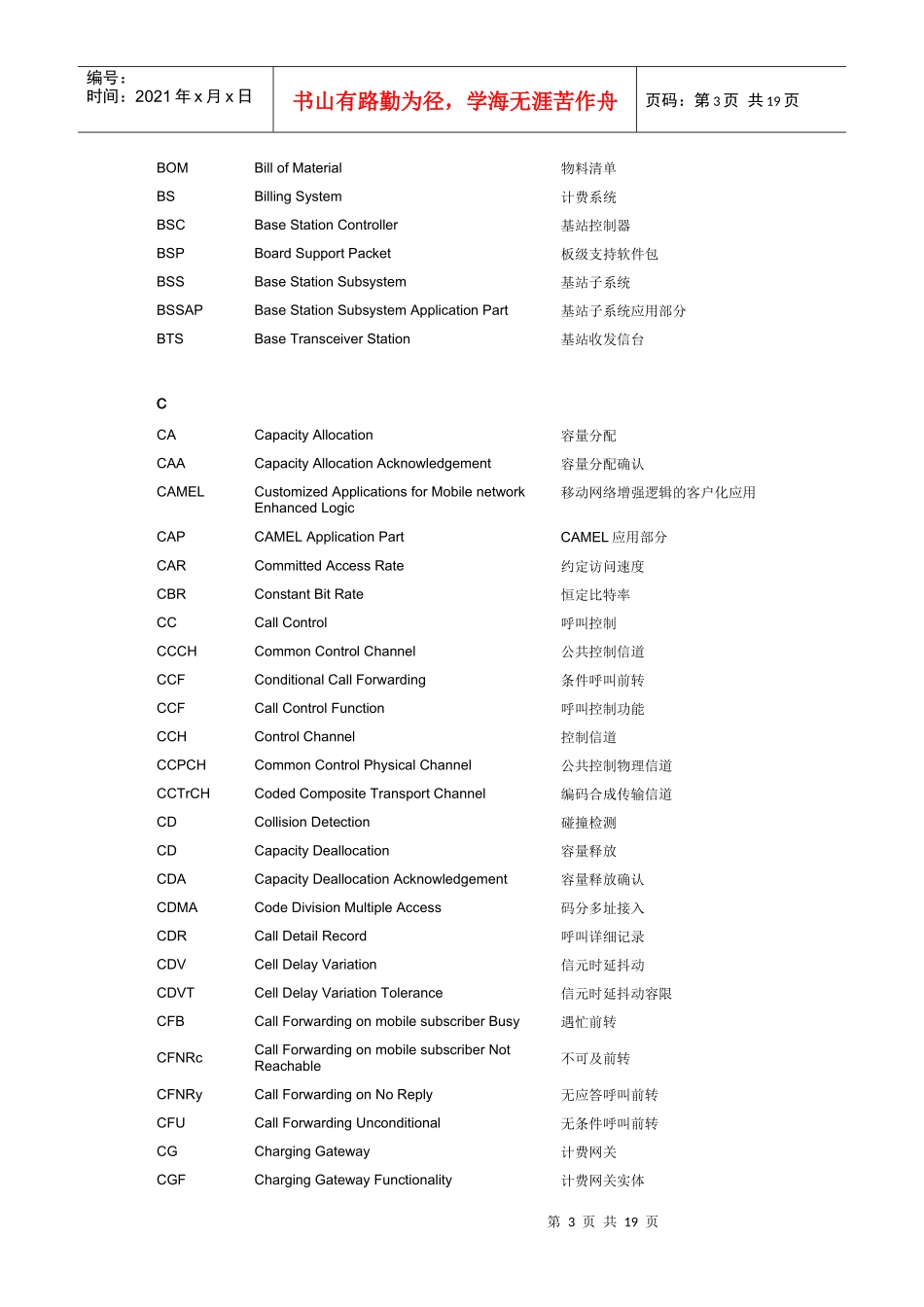 WCDMA常见缩略语-通信人家园_第3页