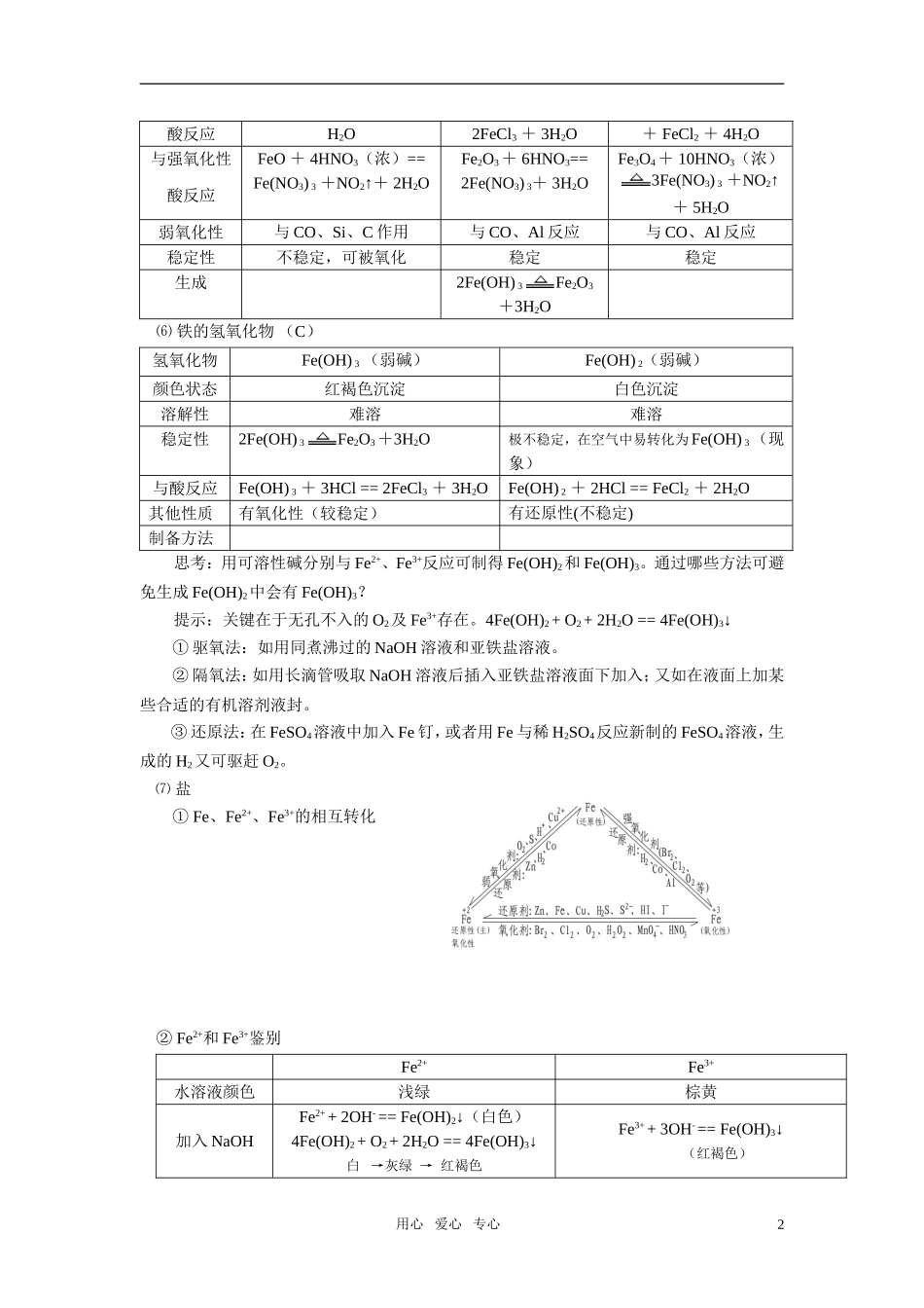 高中化学 第三章 第二节几种重要的金属化合物教案 新人教版必修1_第2页