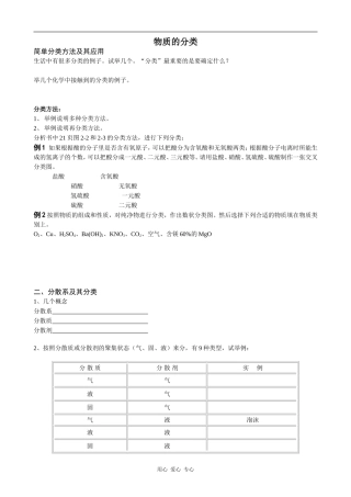 高中化学物质的分类(1)新人教版必修一