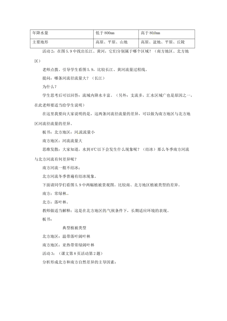 八年级地理下册 第七章 南方地区 第一节 自然特征与农业教案1 （新版）新人教版 (2)_第3页