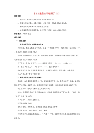 【名师导航】七年级数学上册 2.1 数怎么不够用了拓展训练专项教程教案 北师大版