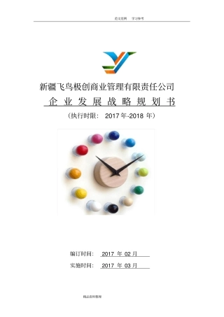 企业发展战略实施计划书
