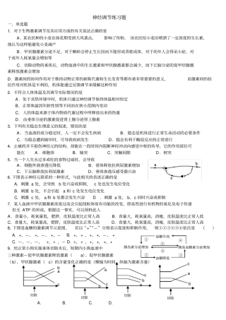 (完整版)高中生物必修三神经调节附答案