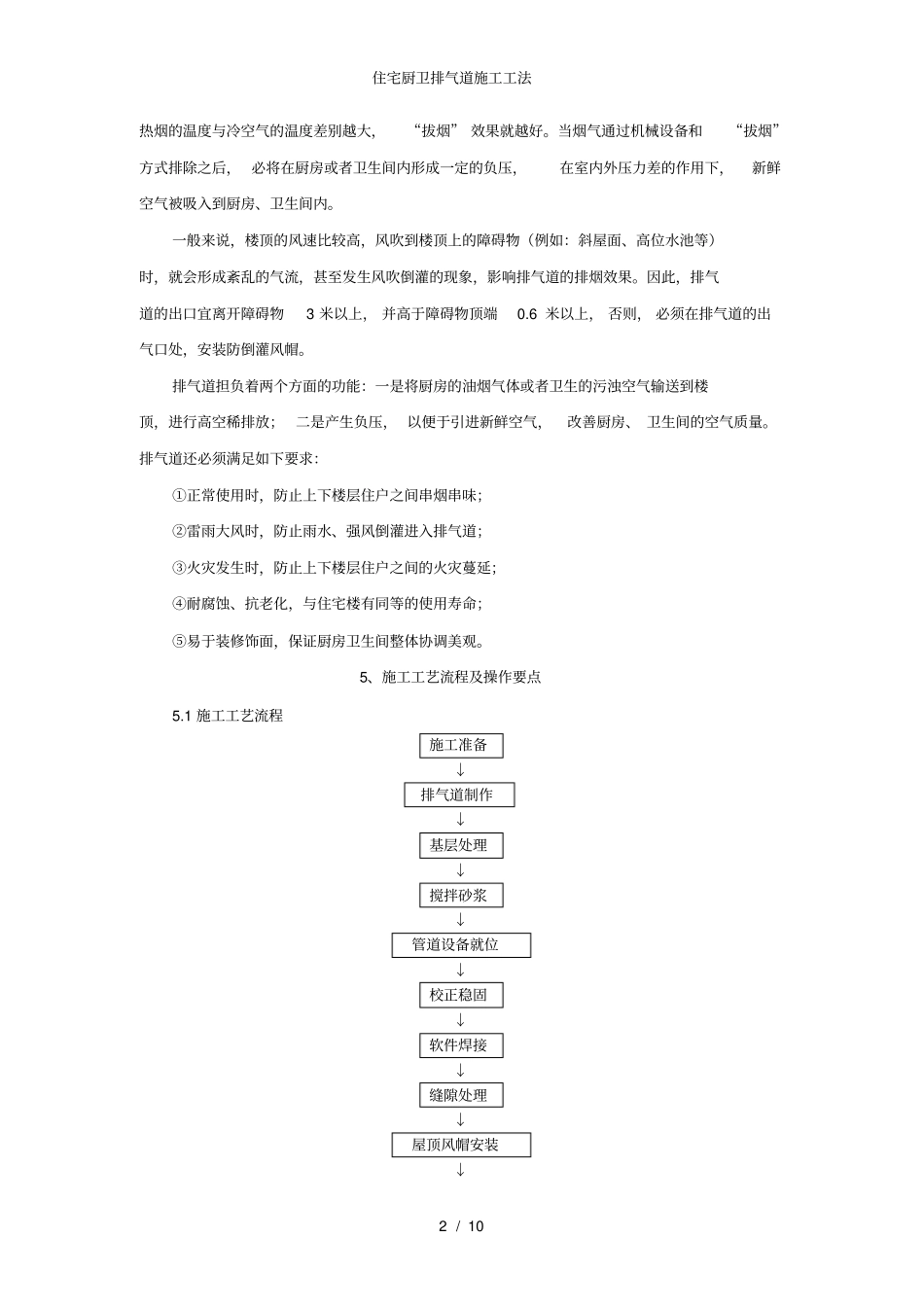 住宅厨卫排气道施工工法_第2页