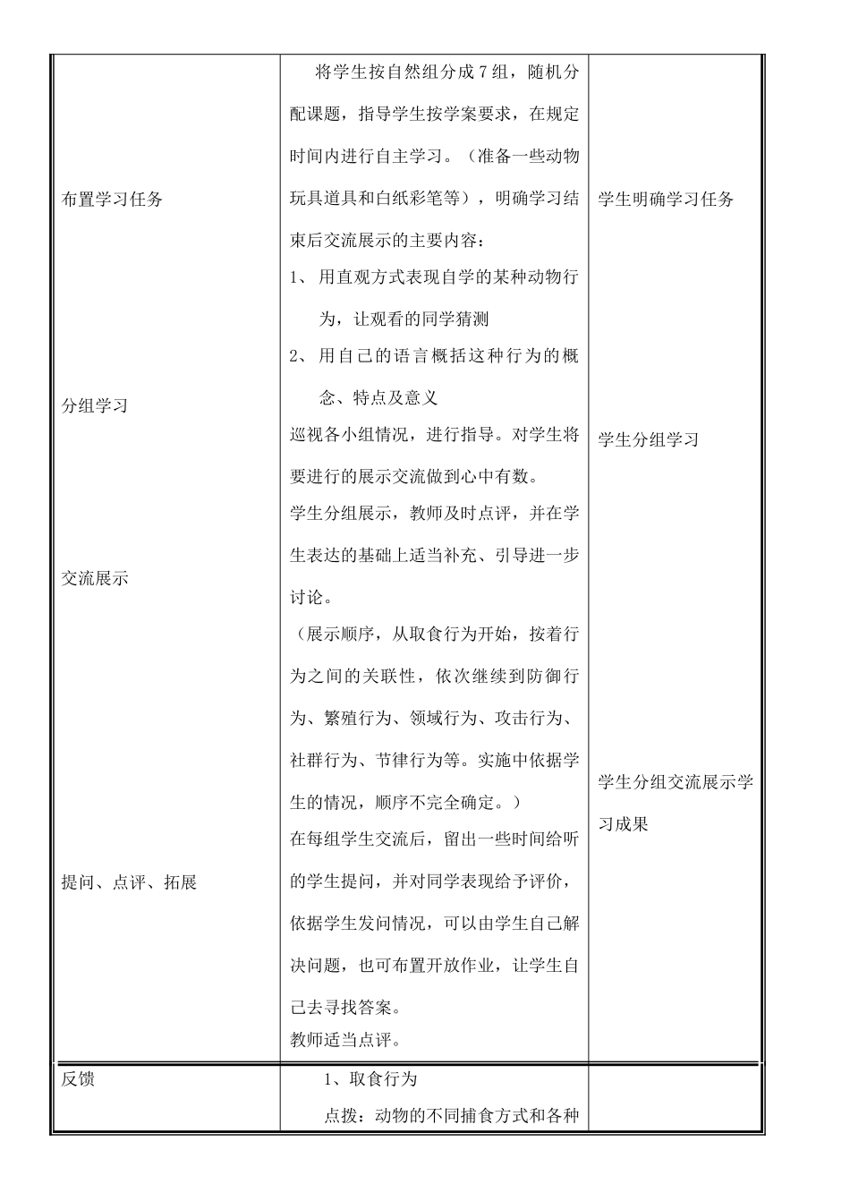八年级生物上册 第16章 第2节 动物行为的主要类型（第1课时）教案 北师大版-北师大版初中八年级上册生物教案_第2页
