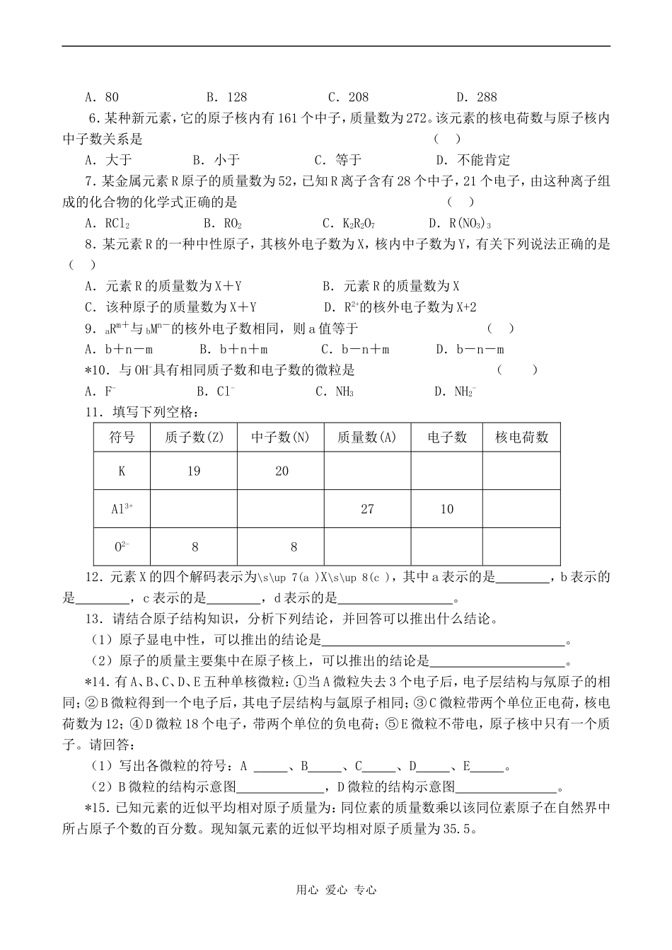 高中化学人类对原子结构的认识 原子的构成苏教版必修一_第3页