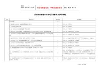 全国物业管理示范住宅小区、大厦、工业区评分标准及细则
