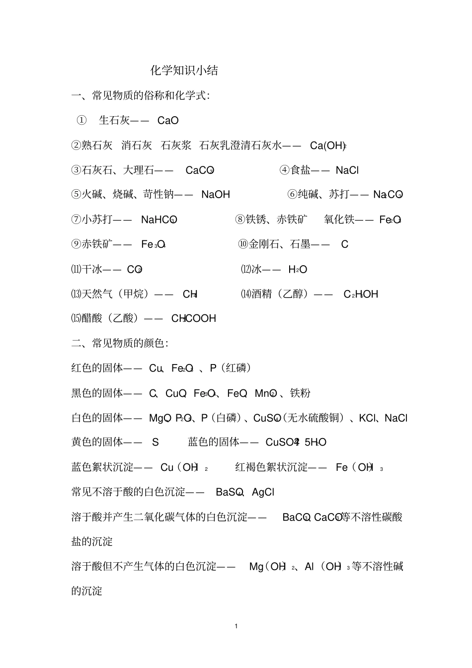 初中化学常见物质俗称及颜色_第1页