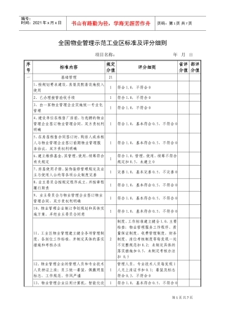 《全国物业管理示范工业区标准及评分细则》(DOC13页)
