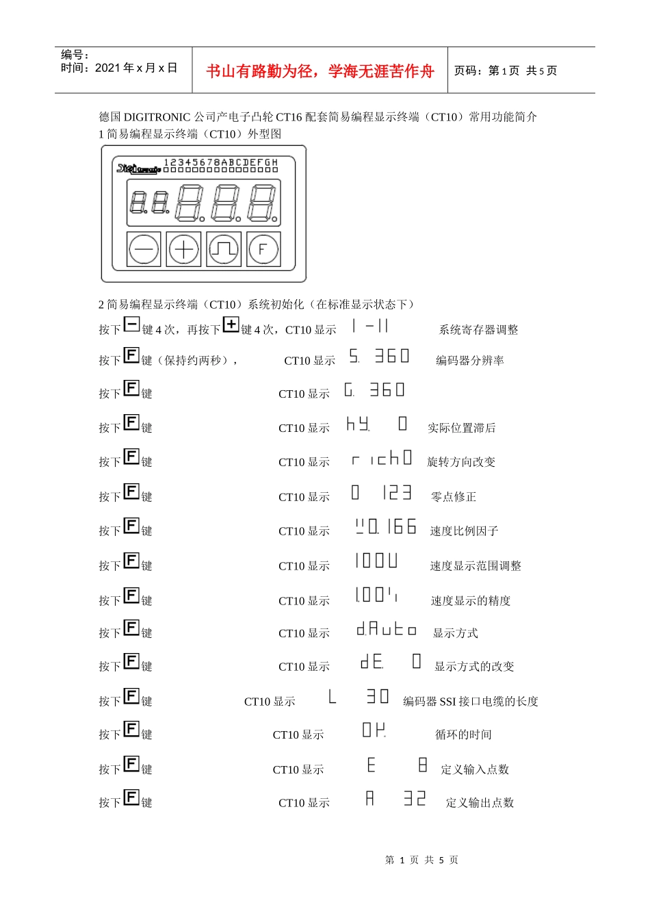 公司产电子凸轮CT16_第1页