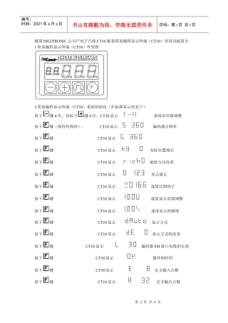 公司产电子凸轮CT16