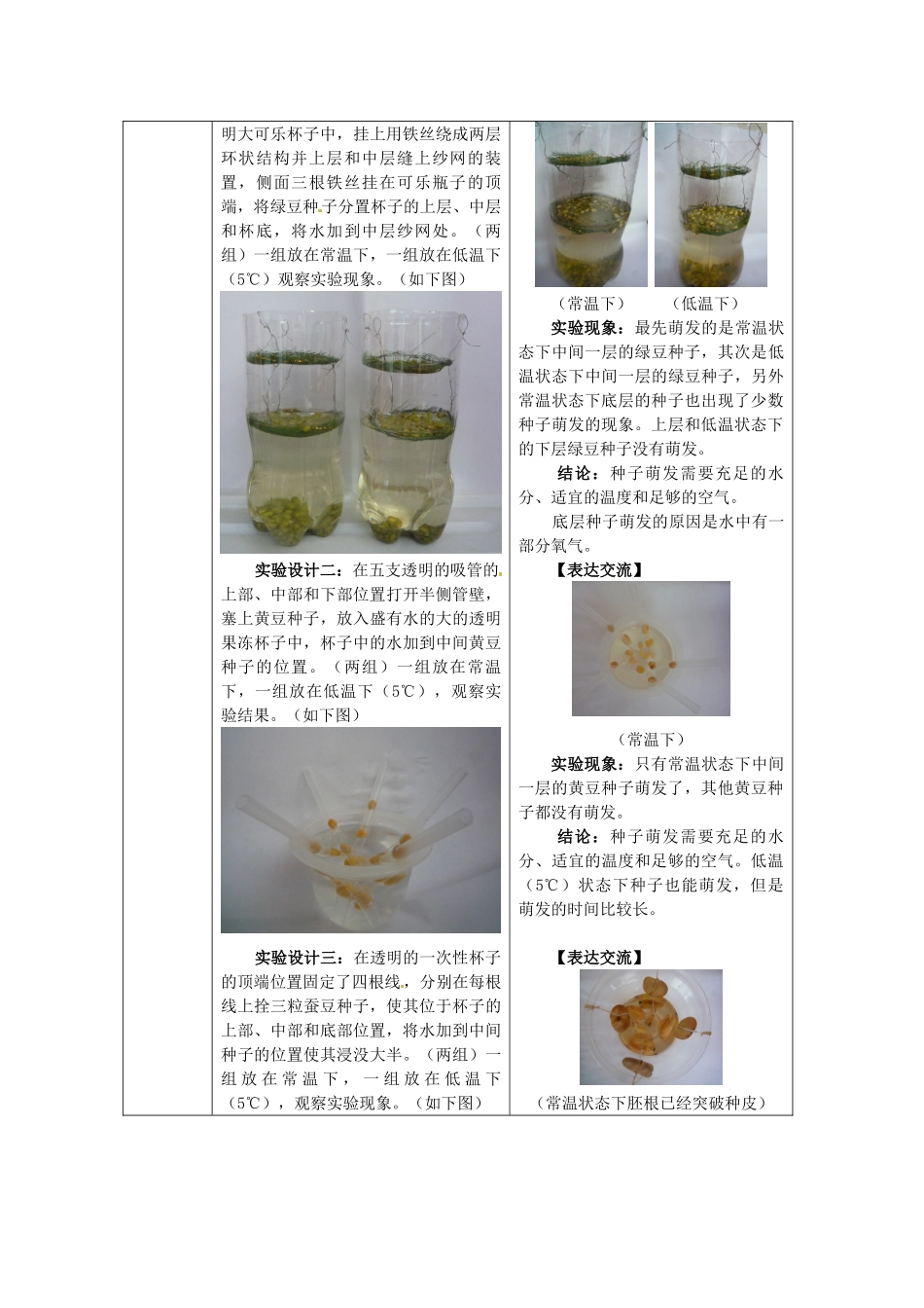 江西省信丰县黄泥中学中考生物实验汇总复习 种子的萌发教学设计_第2页