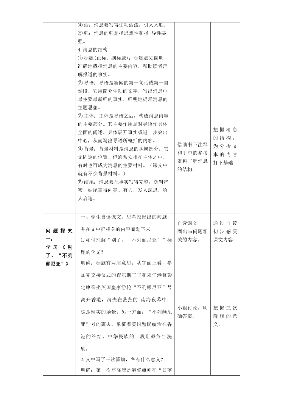 高中语文 4.10.1 短新闻两篇教学设计 新人教版必修1-新人教版高一必修1语文教案_第2页