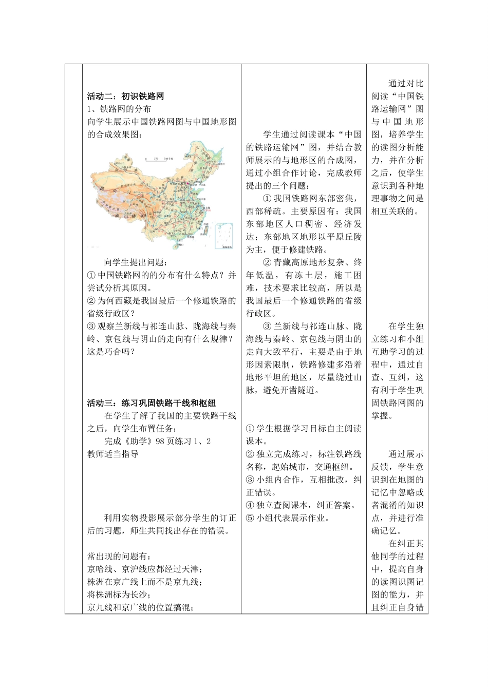 八年级地理上册 4.3 合理发展交通运输（第1课时）教案 （新版）商务星球版-（新版）商务星球版初中八年级上册地理教案_第3页