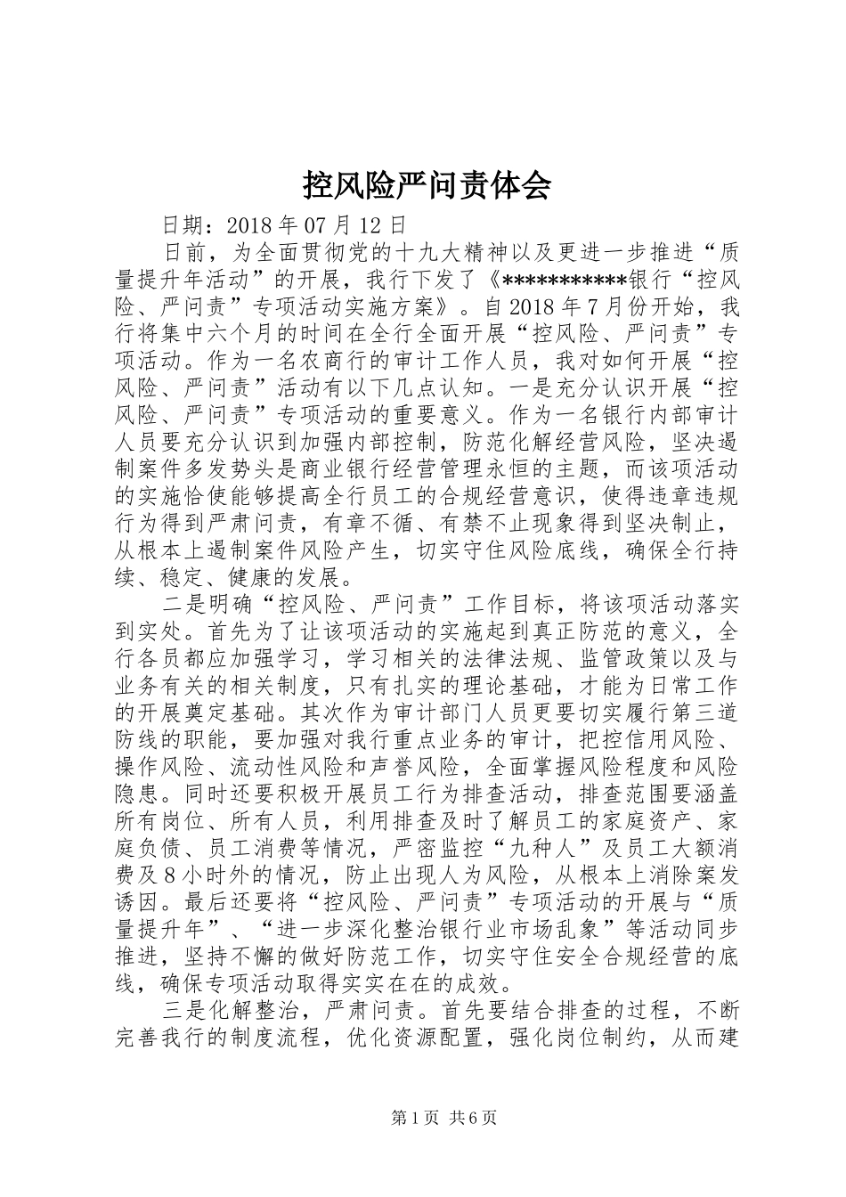 控风险严问责体会_第1页