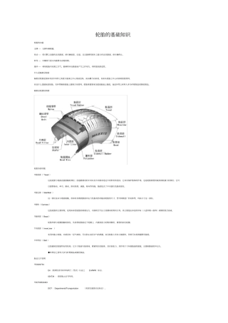 (最新经营)汽车轮胎的基础知识
