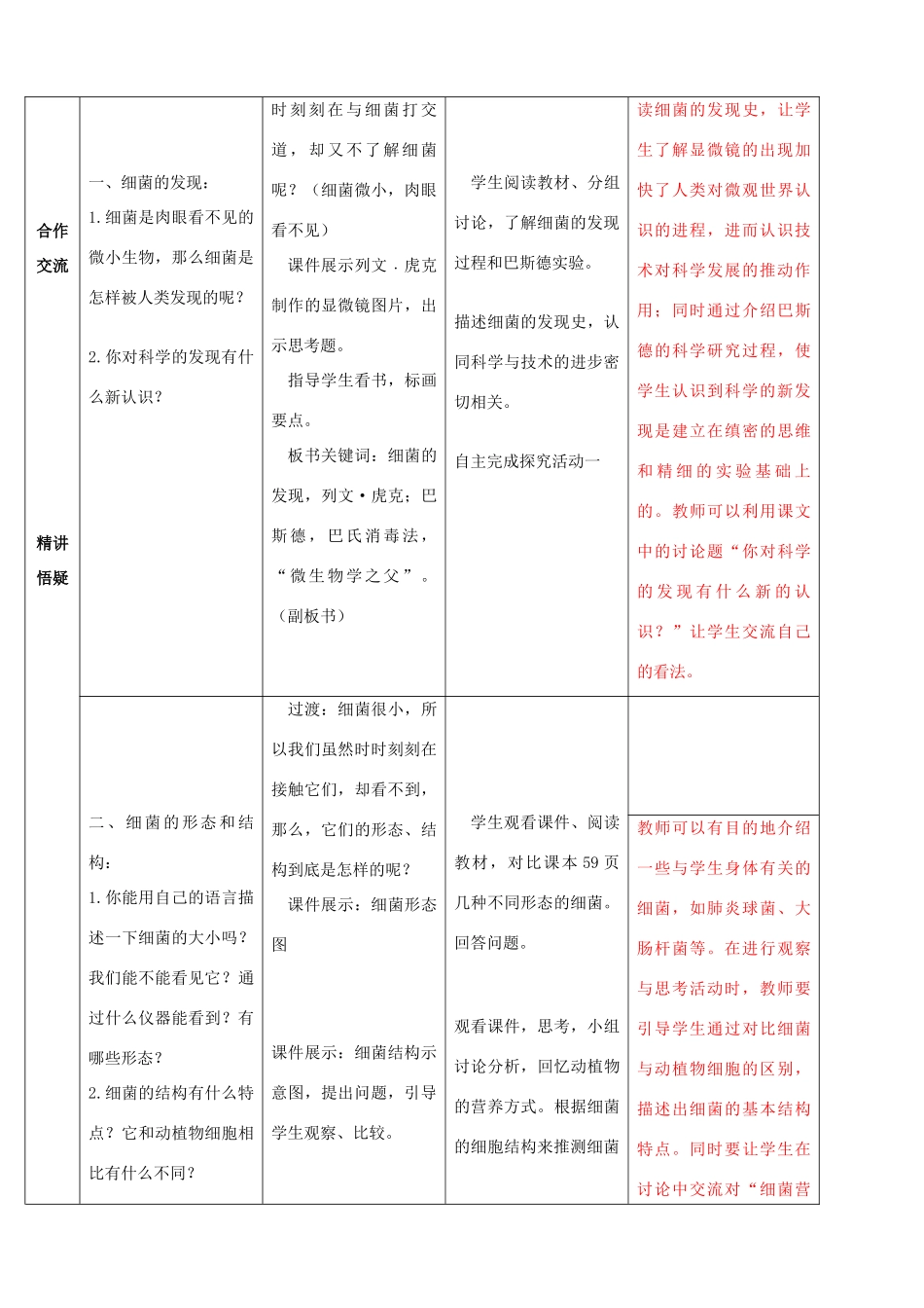 八年级生物上册 第五单元 第四章 细菌与真菌 第二节 细菌教案 新人教版_第2页