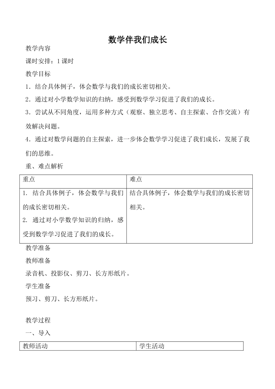 华师版七年级数学上册 数学伴我们成长6_第1页