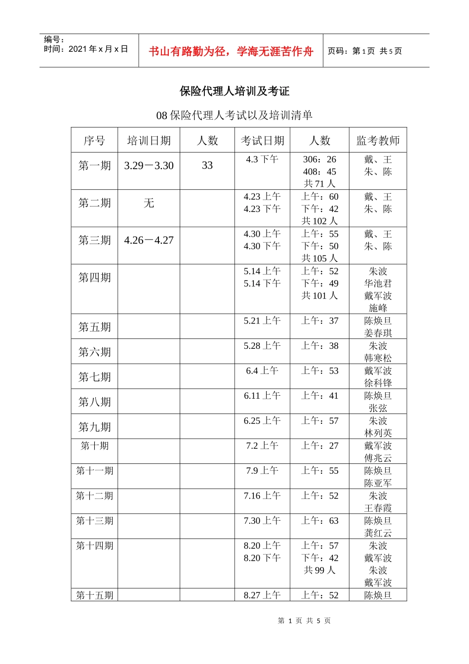 保险代理人培训及考证_第1页