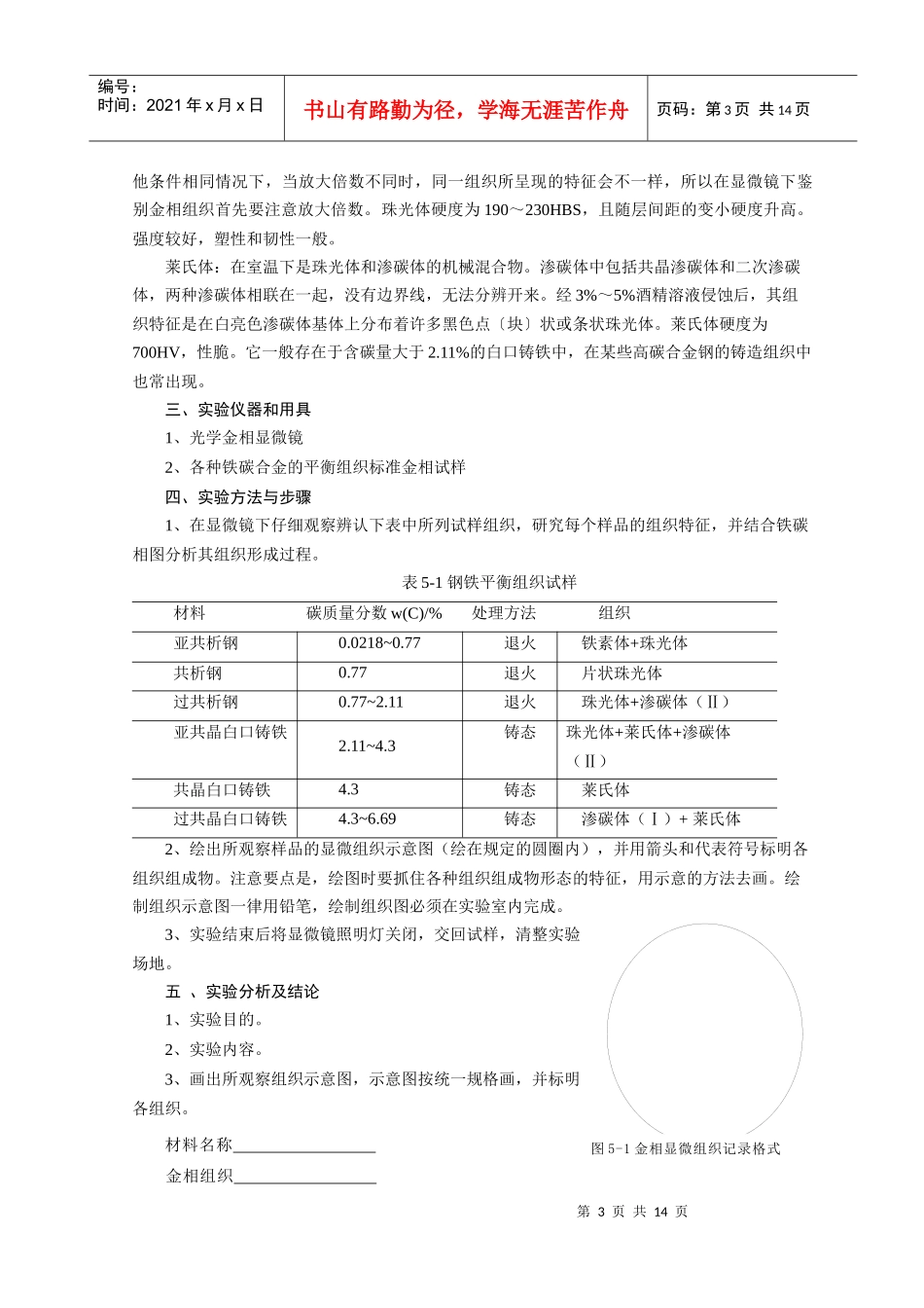 《工程材料及热处理》实验指南_第3页