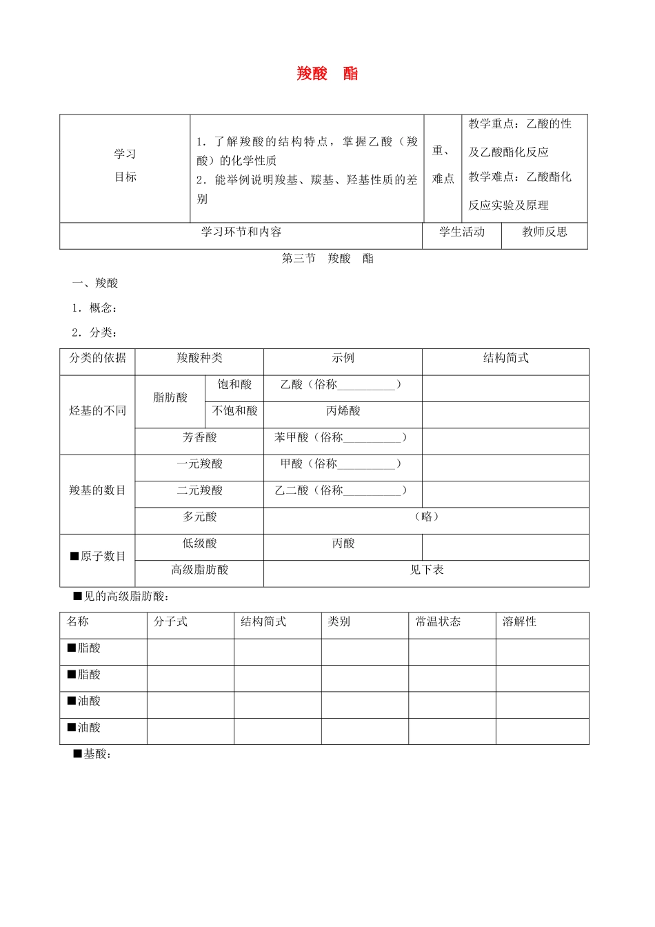 高中化学上学期第11周教学设计（有机合成）-人教版高中全册化学教案_第1页