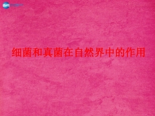 八年级生物上册 5.4.4 细菌和真菌在自然界中的作用课件4 （新版）新人教版