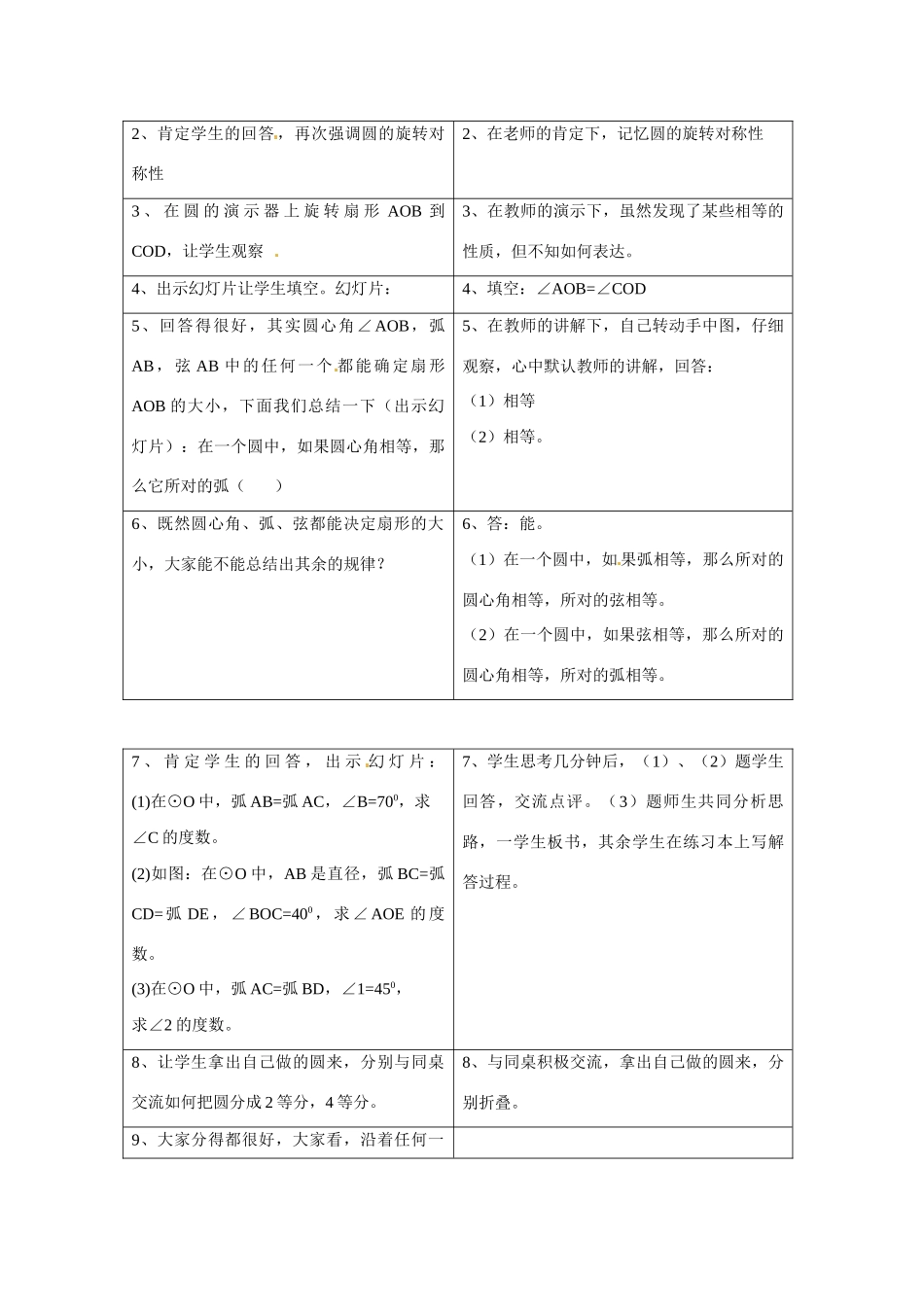 九年级数学上：22.3圆的对称性教案 北京课改版_第2页