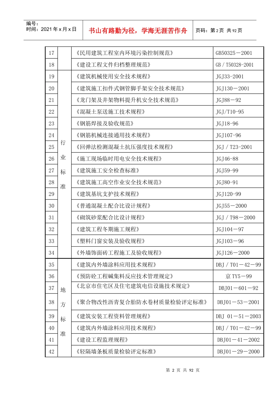 北京新世界花园56住宅楼施工组织设计_第2页