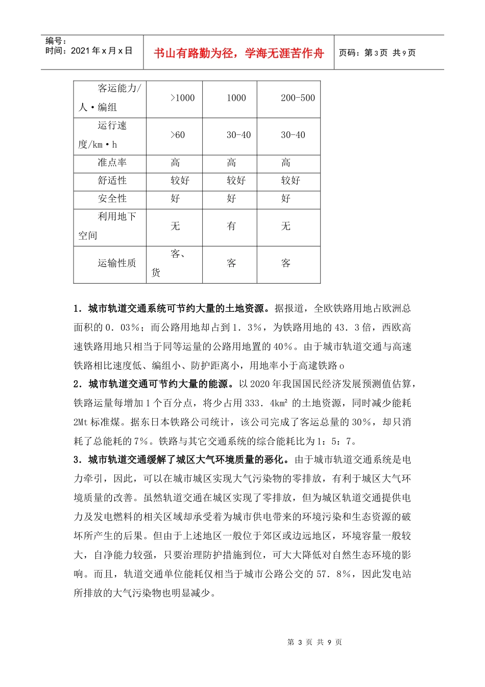 交通与环境-城市轨道交通对环境的影响_第3页
