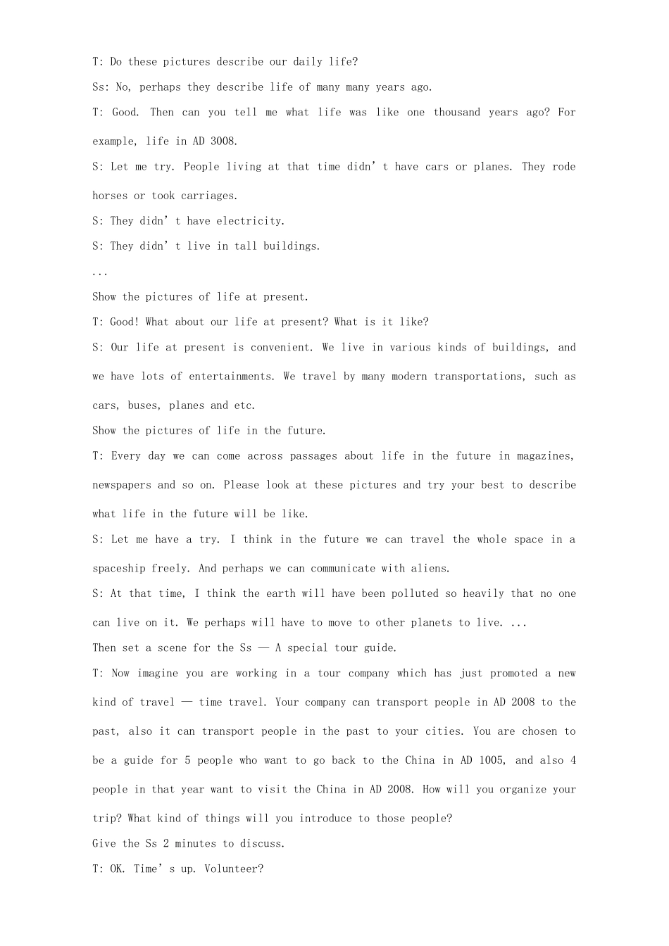 高中英语 Unit 3 Life in the future Period 1 Warming up and reading教学设计 新人教版必修5-新人教版高二必修5英语教案_第2页