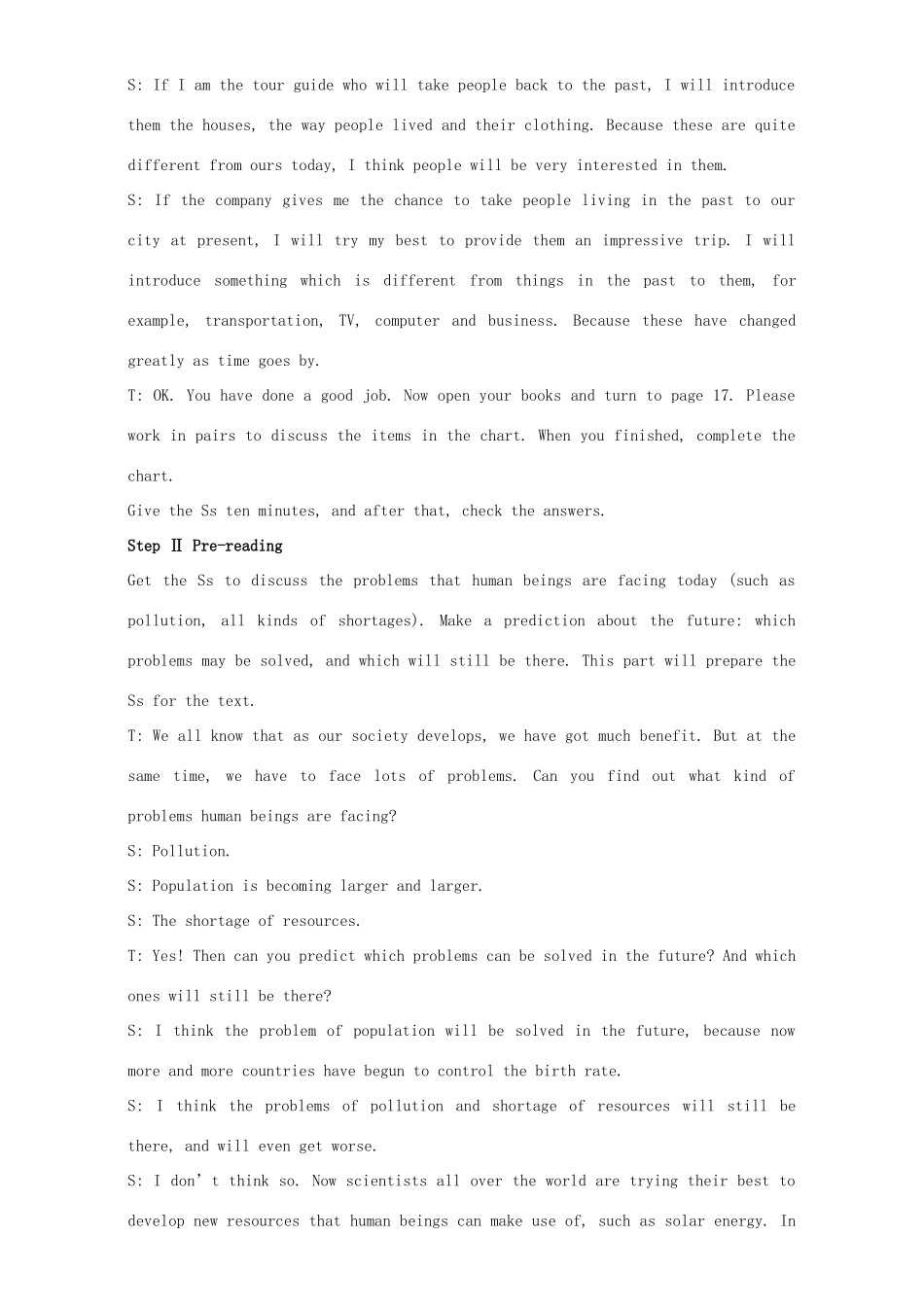 高中英语 Unit 3 Life in the future Period 1 Warming up and reading教学设计 新人教版必修5-新人教版高二必修5英语教案_第3页