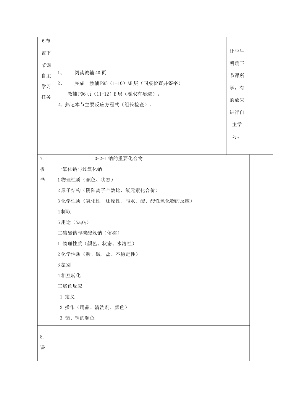 高中化学 第三章 金属及其化合物 3.2.1 钠的重要化合物教案 新人教版必修1-新人教版高一必修1化学教案_第3页