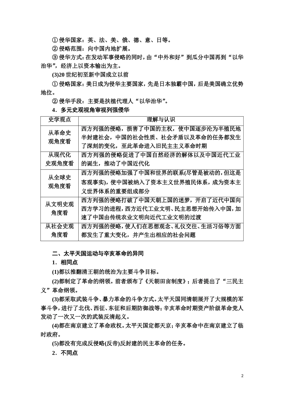 高中历史 第4单元 内忧外患与中华民族的奋起单元小结与测评教师用书 岳麓版必修1-岳麓版高一必修1历史教案_第2页