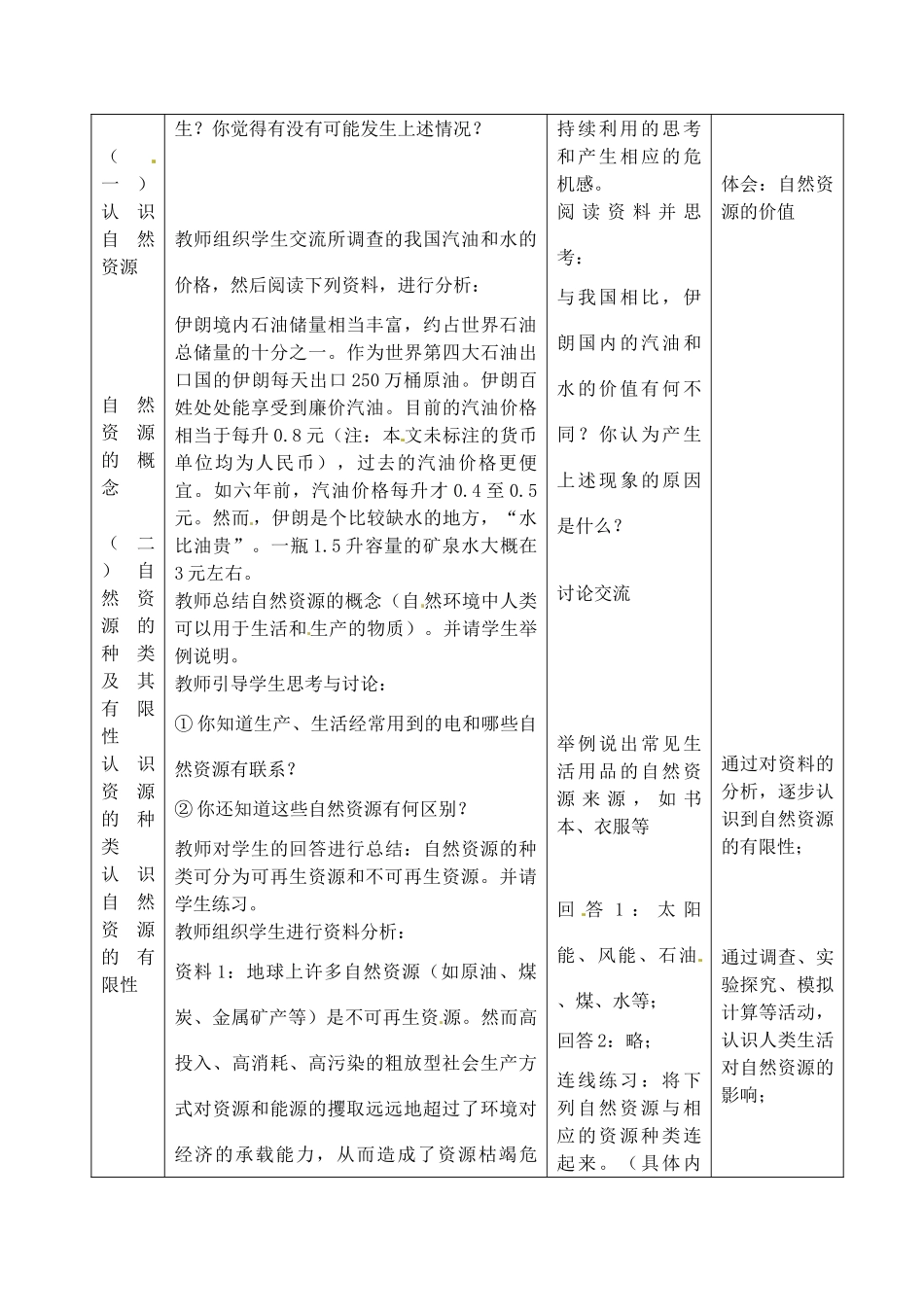 江苏省丹阳市第三中学八年级生物下册《26-2 自然资源的可持续利用》教案 苏科版_第2页