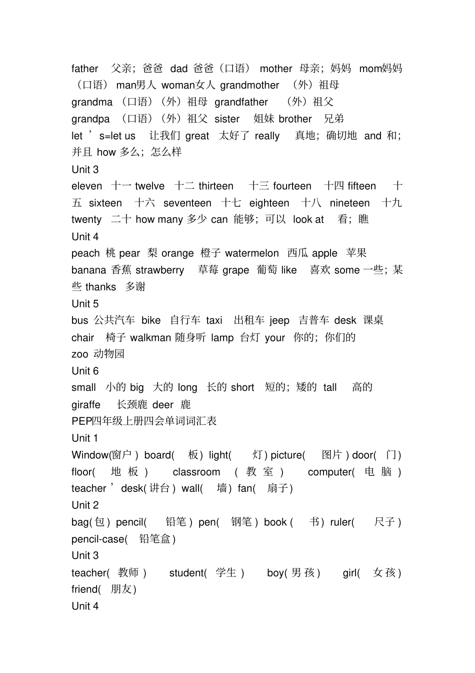 小学英语单词表大全_第2页