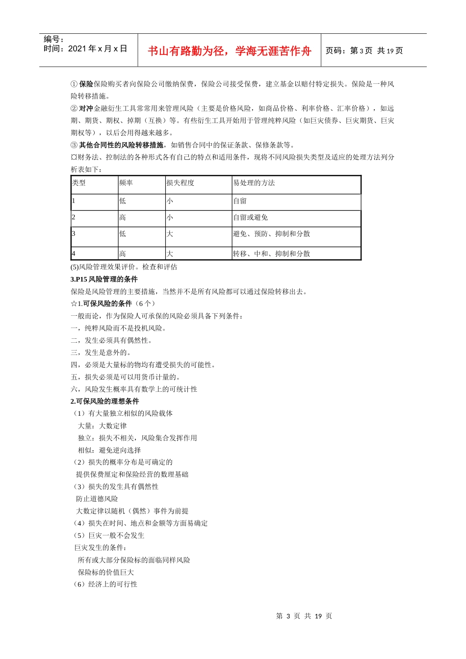 保险学重点知识介绍(doc 20页)_第3页