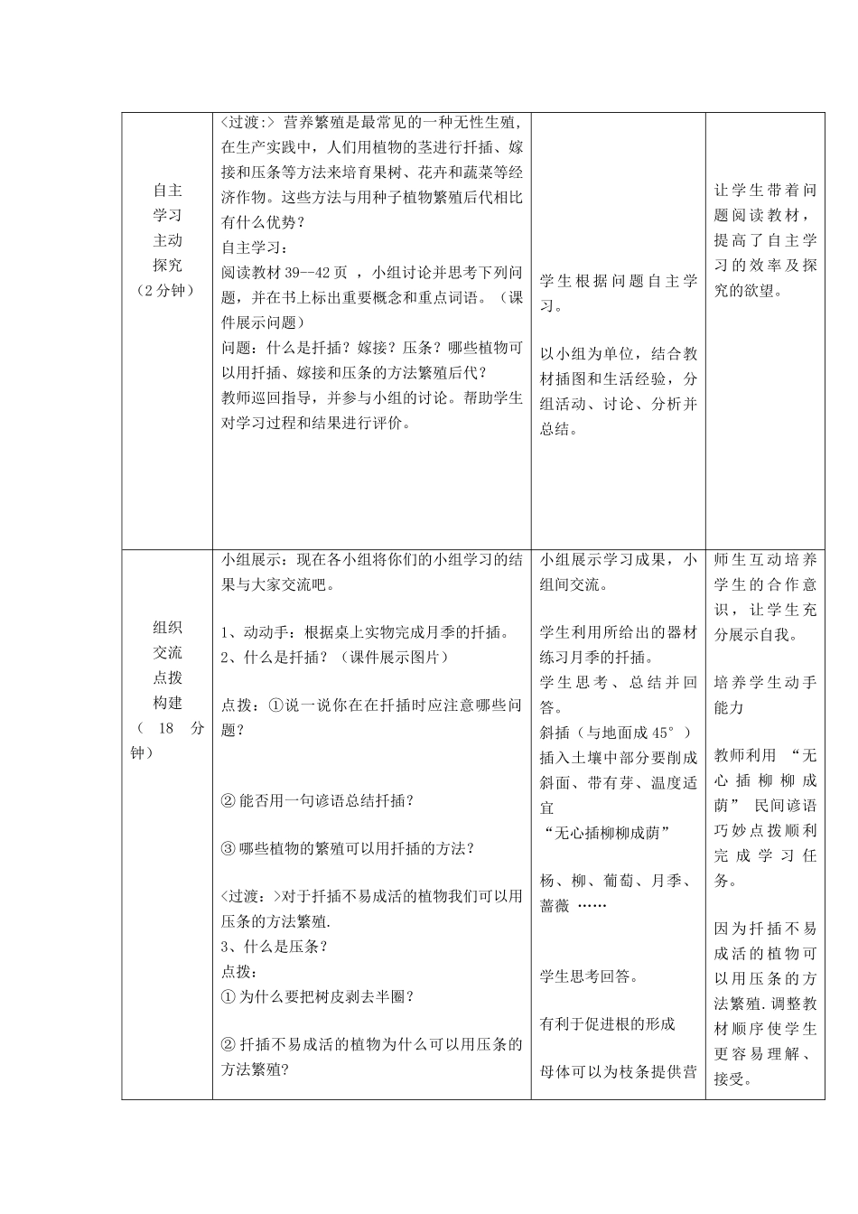 八年级生物上册 4.1.7《植物的无性生殖》教案1 （新版）济南版-（新版）济南版初中八年级上册生物教案_第3页