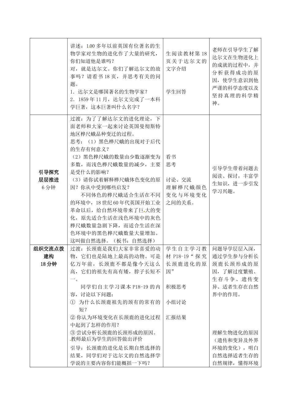 八年级生物下册 第5单元 第1章 第4节 生物进化的原因教案2 济南版_第2页