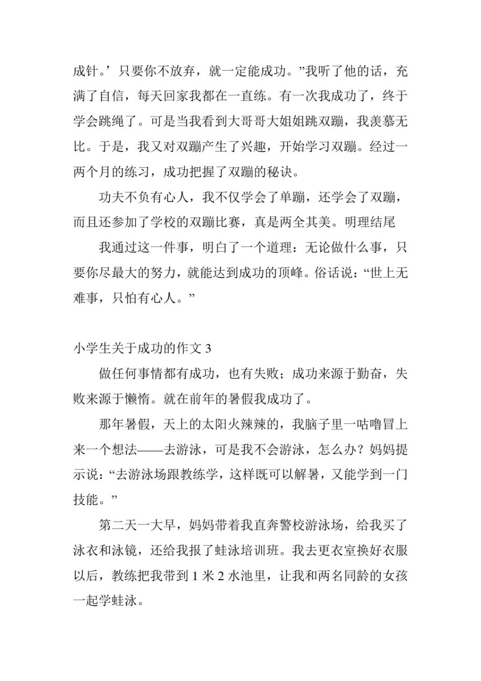 小学生关于成功的作文6篇_第3页