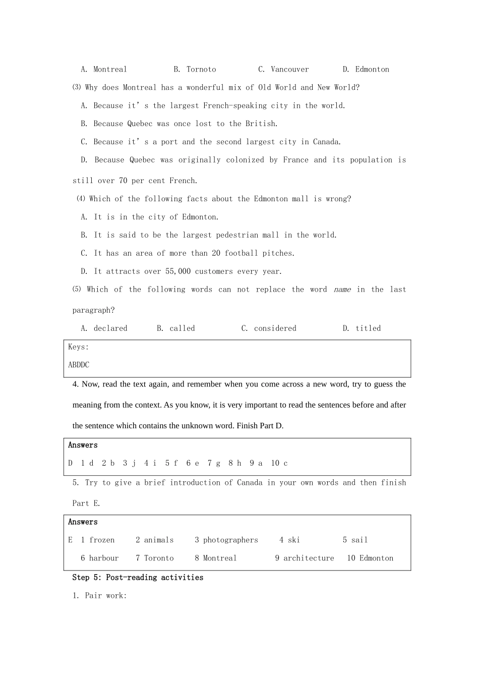 高中英语 Unit 1 Other countries, other cultures-Reading精品教案 牛津译林版选修9_第3页