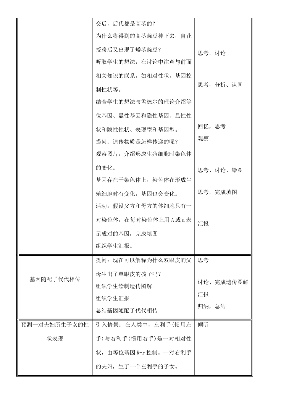 八年级生物上册 第20章 第3节 性状遗传有一定的规律性教案 北师大版-北师大版初中八年级上册生物教案_第2页