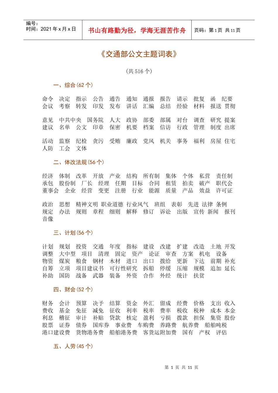 交通部主题词表_第1页